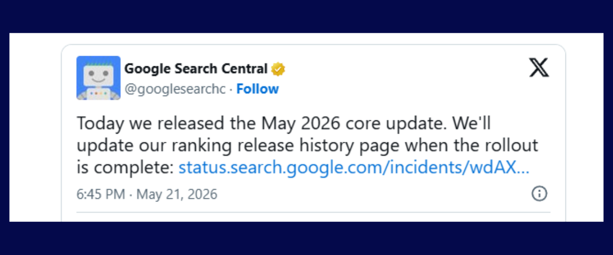 Google a lansat Core Update-ul din Mai 2026 2 google core update may 2026